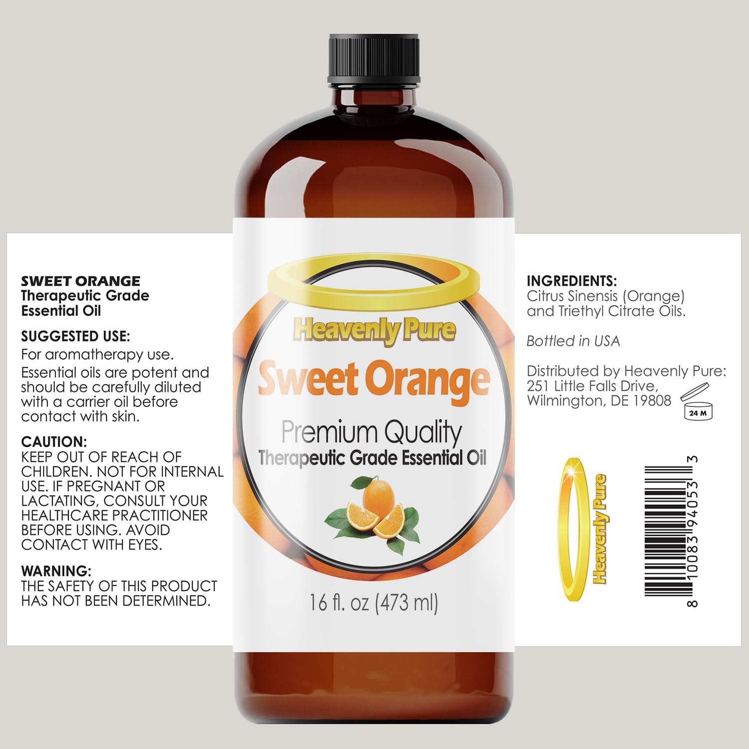 Sweet Orange Essential Oil 16 Fl Oz (Pack of 1) Large Bottle for Aromatherapy Diffusers Candles and DIY Crafts - Image 2