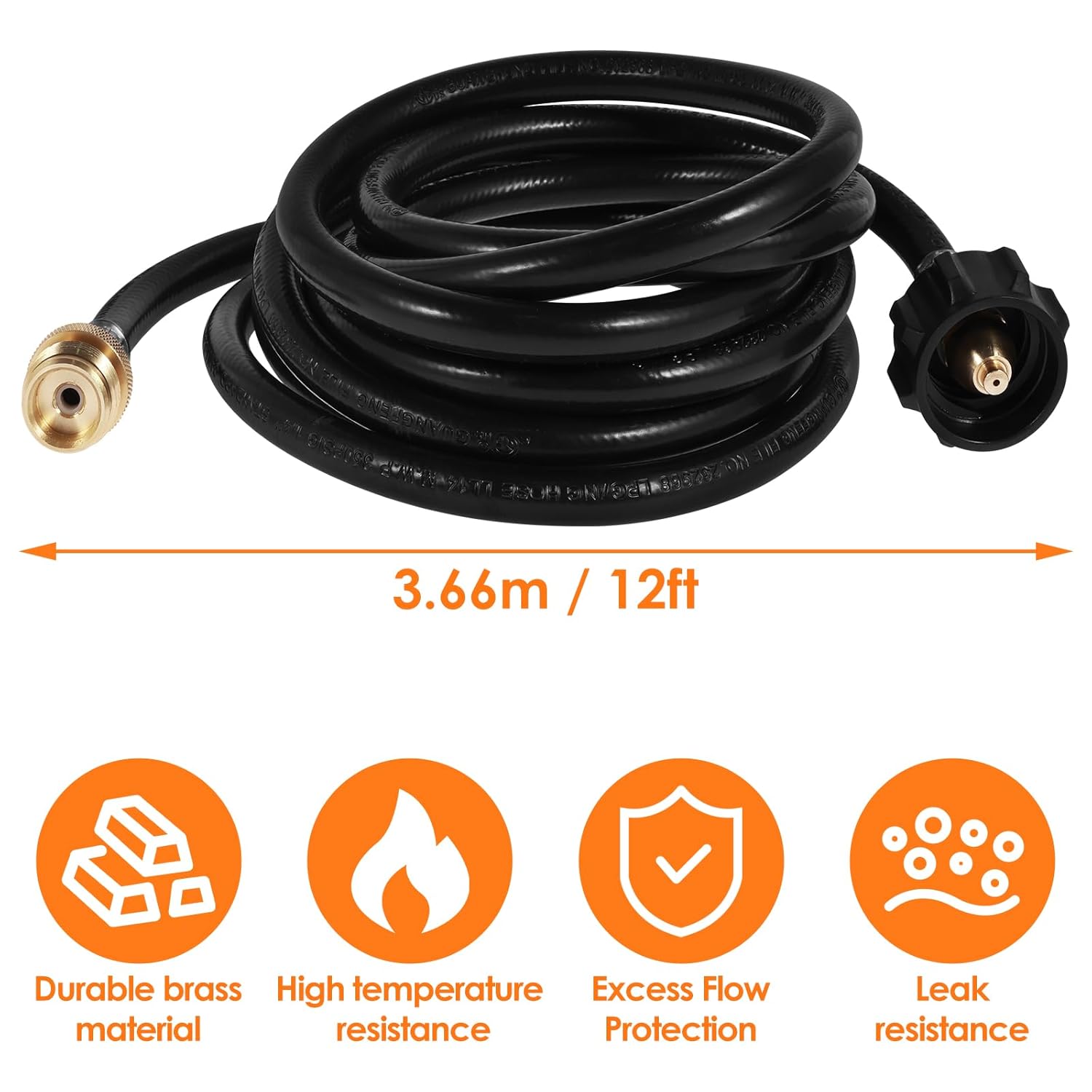 Wiring Connecting Terminals - Propane Hose Adapter Brass 12FT Propane Connect Extension Hose 1lb to 20lb Leak-Proof Propane Tank Adapter Heat-Resistant - (Style: A, Color: Black)