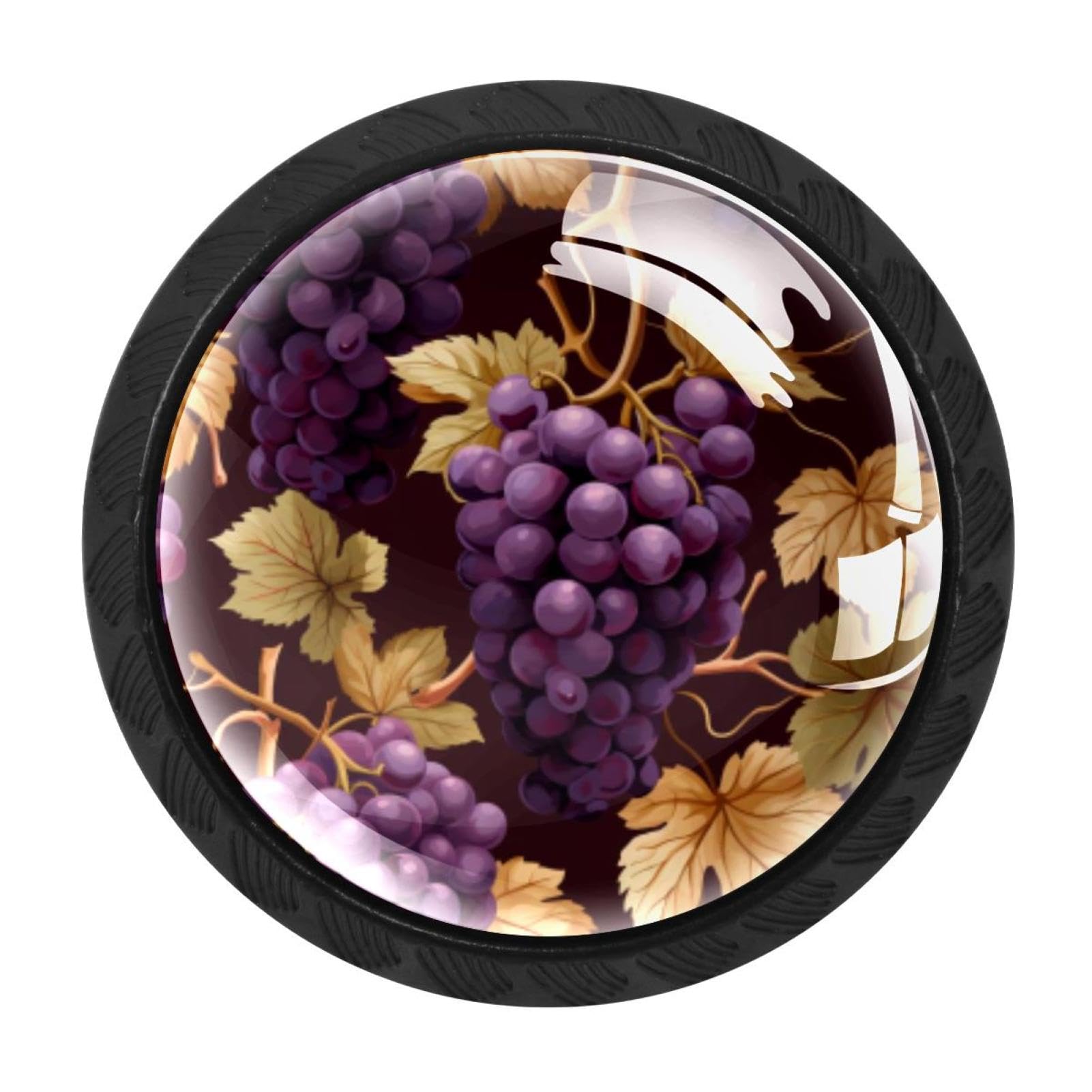 Chenzzzz Multicolored 10 4 Pack Cabinet Handles Black Thanksgiving Grape Cabinet Knobs Draw