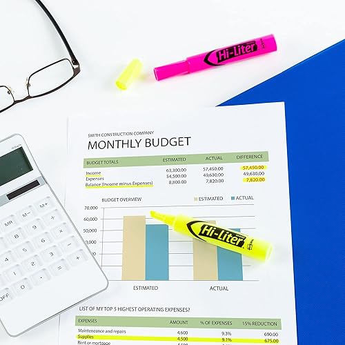 Miniatura 8 de Avery Hi-Liter, estilo de escritorio, punta de cincel, 24 resaltadores rosa y amarillo, paquete de 2, 48 en total (31448)