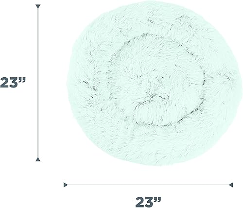 Miniatura 8 de Best Friends by Sheri - The Original Calming Donut - Cama calmante en forma de dona para perros y gatos - Pelo largo, gris escarcha, S, 23 x 23