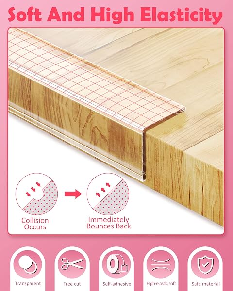Loiion 1m Protector Esquinas Pared, Transparente Protector Muebles Bebe, Pre-Adhesivo Extra Fuerte Cinta Nano Tape, Multifuncional Protectores para Esquinas y Bordes (1mm de Grosor) - 4