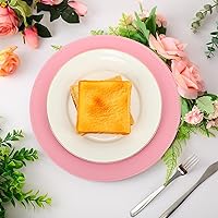 Vista 19 de Gerrii 12 Pcs Metallic Bead Charger Plates 13 Inch Plastic Round Plates Bulk Wedding Beaded Chargers for Table Party Event Decoration(Gold)