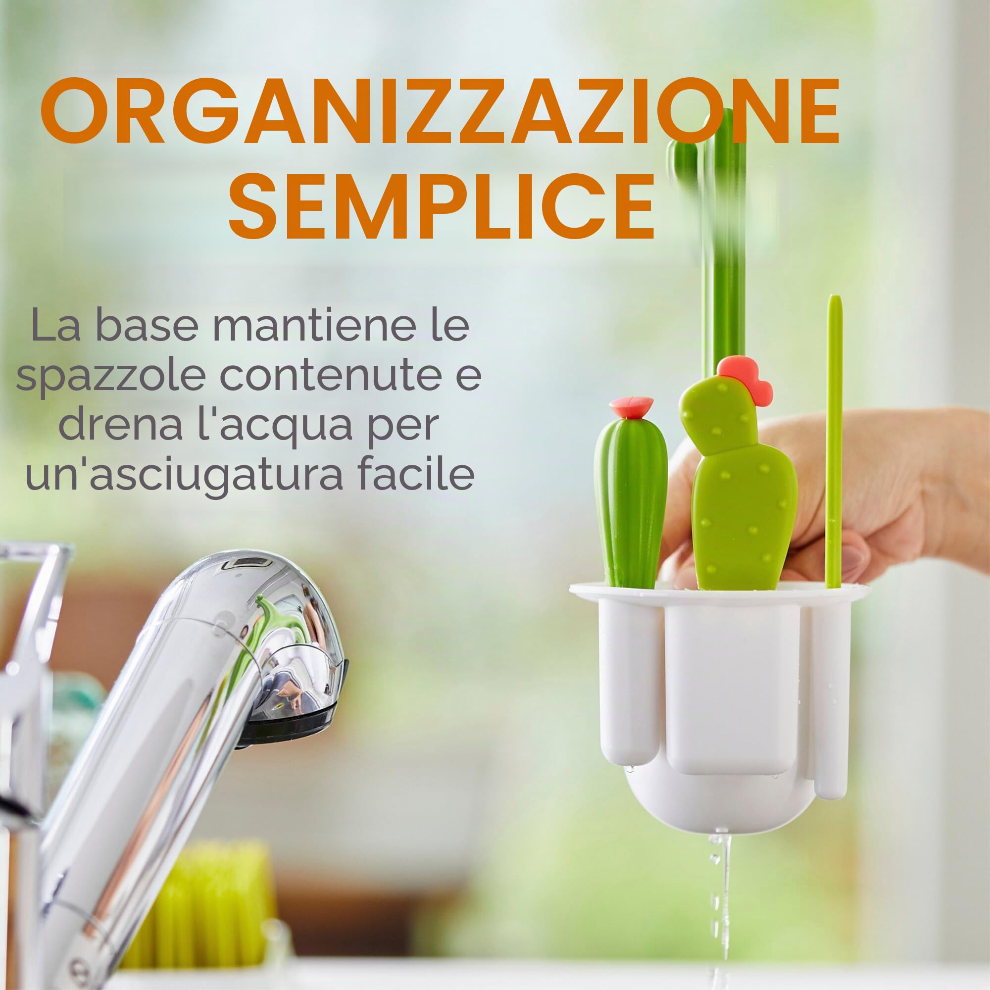 Boon Cacti Bottle Cleaning Brush Set,Multicolour