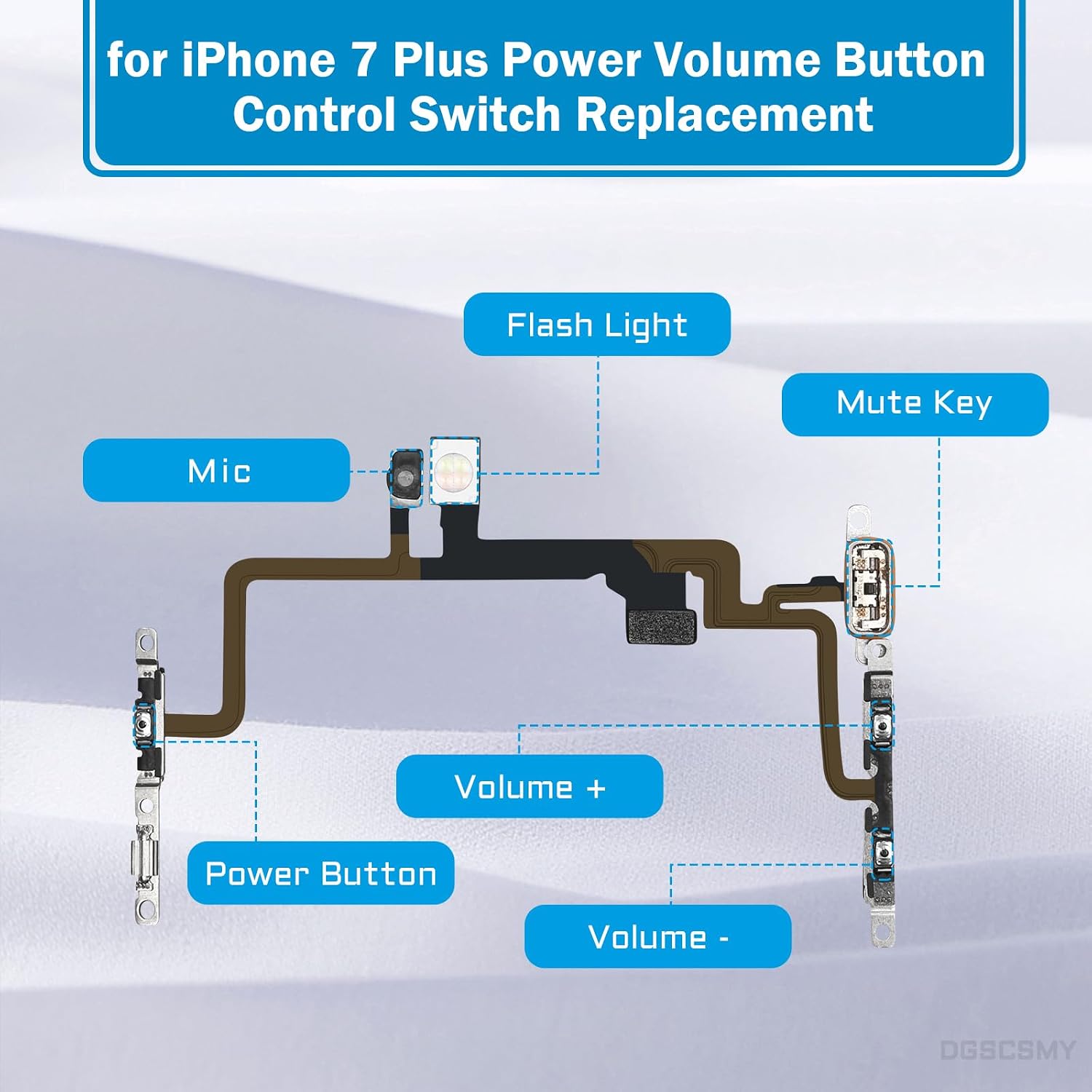 for iPhone 7 Plus Power Volume Button Flash Light Replacement image 2