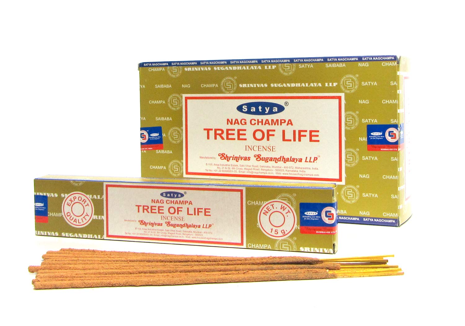 Karma Incense Sticks Satya Nag Champa Spiritual Range Fragrance Room Aroma Stick 12 x 15g (Tree Of Life)