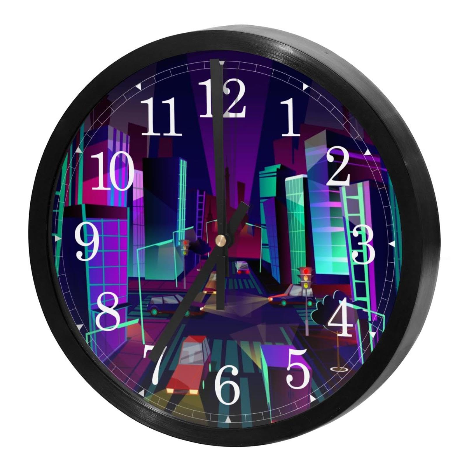 Horloge murale à quartz avec mécanisme fluide et lisibilité maximale pour la maison
