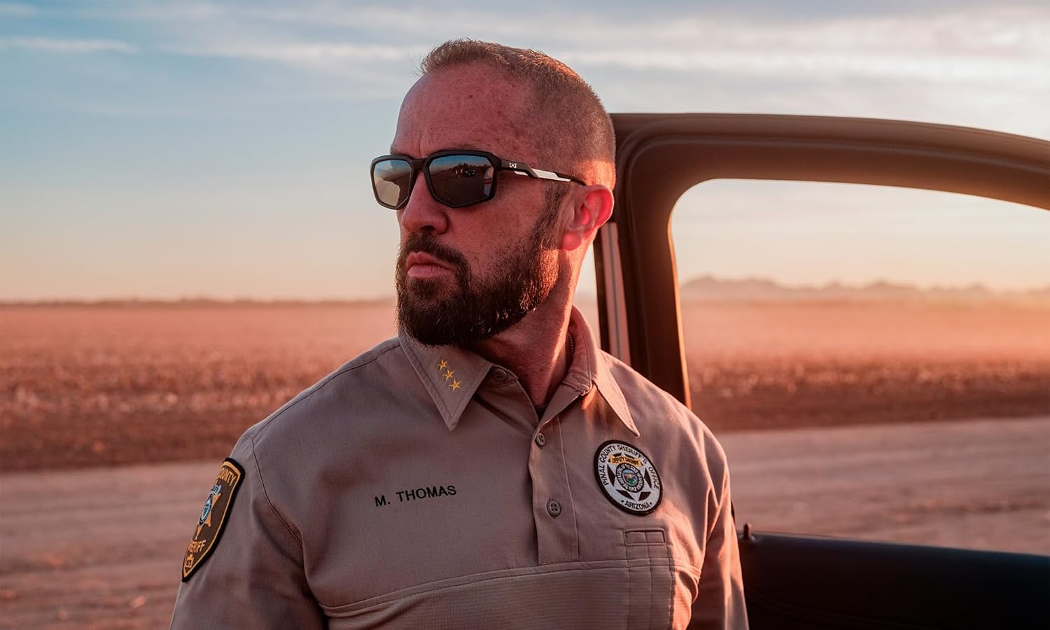 Wiley X WX Recon Sunglasses Safety Glasses for Men Shatterproof UV Eye Protection for Combat and Shooting Captivate Polarized Black Mirror Lenses Matte Black Frames - Image 7