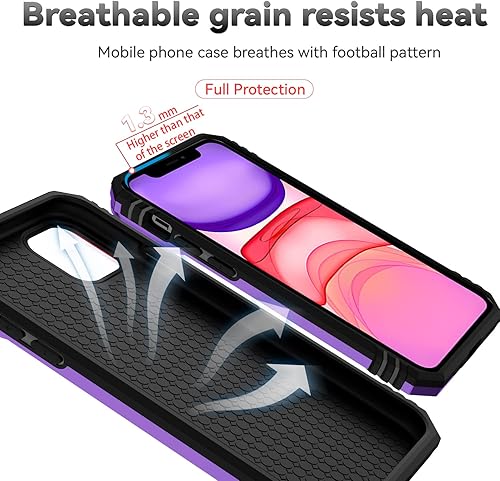 Miniatura 8 de Funda para iPhone 11 Pro Max con cubierta para lente de cámara, protector de pantalla HD, protección contra caídas de grado militar, soporte de