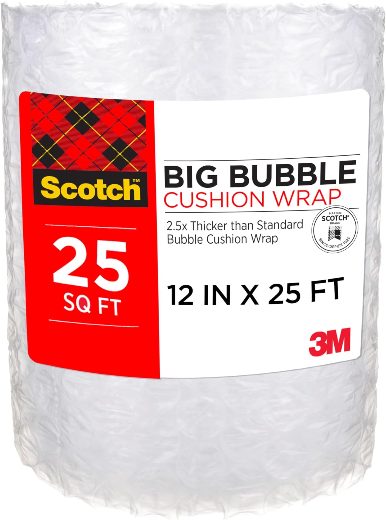Scotch Big Bubble Cushion Wrap 12 in x 25 ft. 1 Roll/Pack (BB7912-25-ESF)