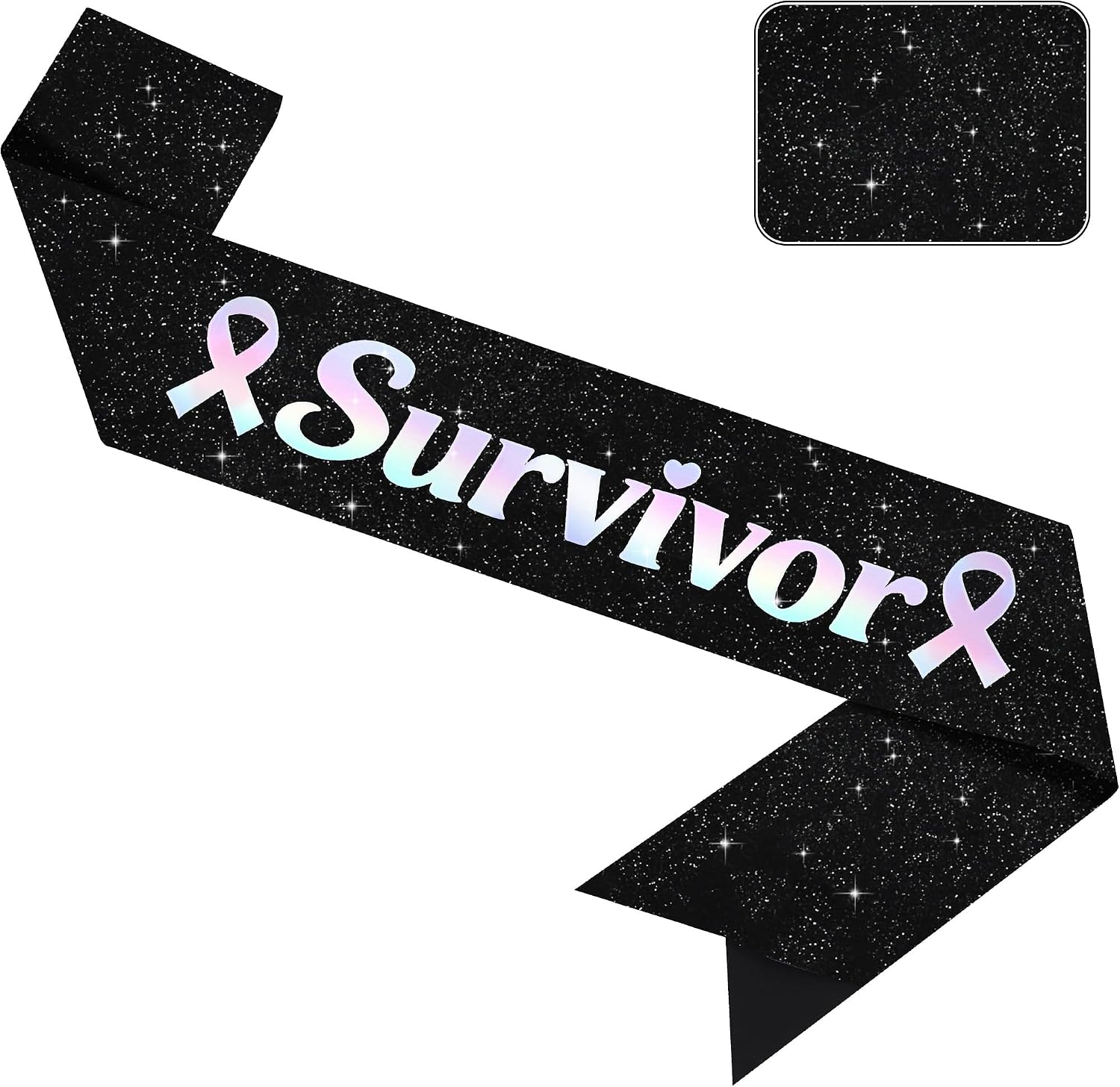 Vuzvuv Pink Cancer Survivor Sash, Breast Cancer Awareness Decorations For Woman Cancer Walks, Runs Fundraisers or Pink Ribbon Walk