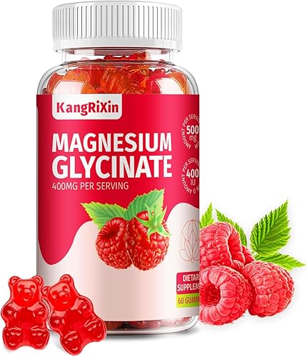 Gomitas de glicinato de magnesio, suplementos de magnesio sin azúcar para adultos y niños, gomitas de magnesio de alta absorción sin gelatina