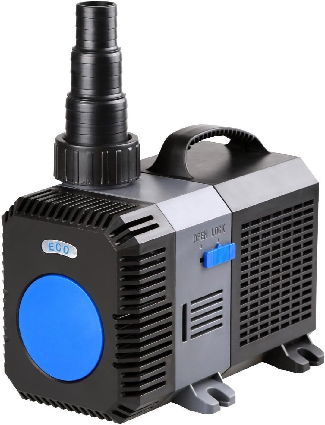 4226GPH Flow Frequency Electric Inline Garden Submersible Pond Filter Pump for Fish Tank Fountain Aquarium Waterfall Koi Salt Fresh Water
