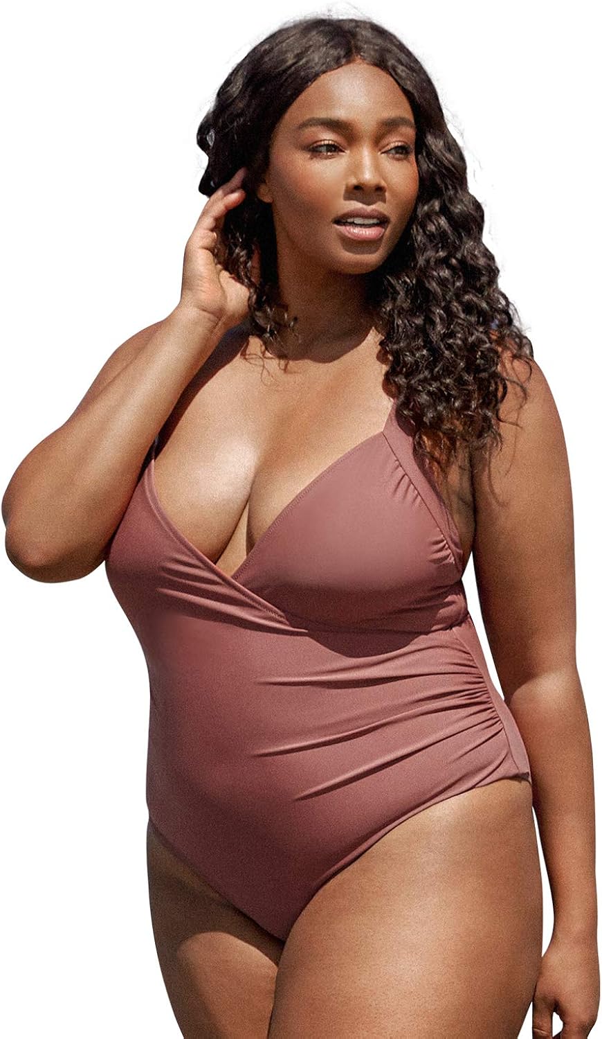Coral plus size swimsuit Clearance