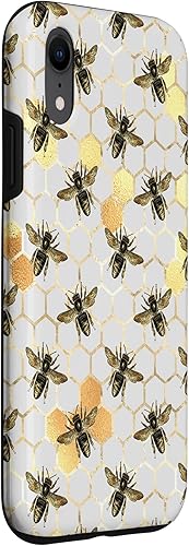 Vista 3 de iPhone XR Bumble Bee - Honeycomb Apicultor amarillo