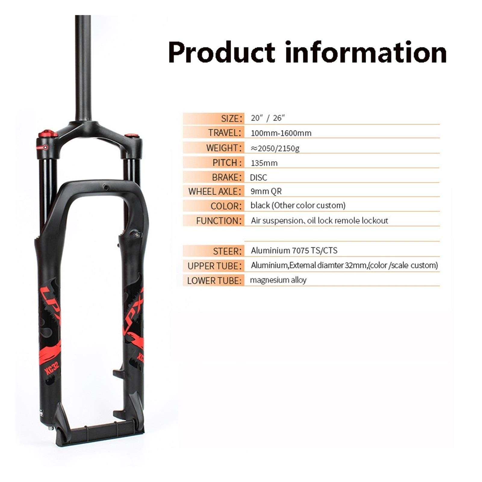 Fourche de vélo Suspension serrure couverture épau... – Grandado