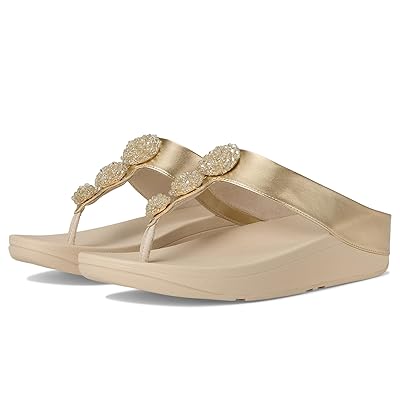 FitFlop Fino Beadie Button Metallic Toe Post Sandals Women
