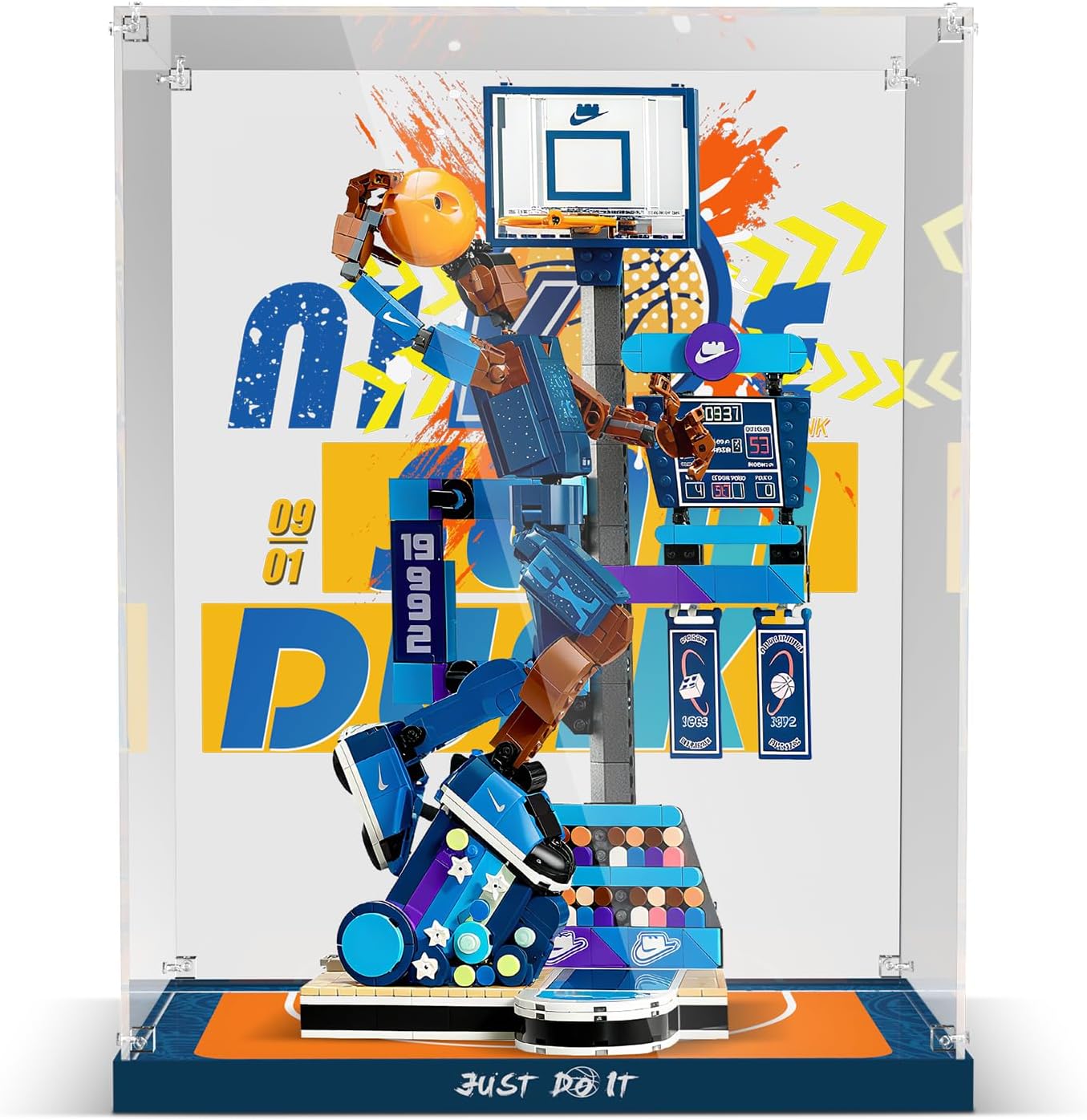 Acrylic Display case Compatible with Lego 43010 Slam Dunk Set, Dustproof Storage Box, Transparent Display Box Compatible with Lego 43010 (Display Box Only, Model Not Included)