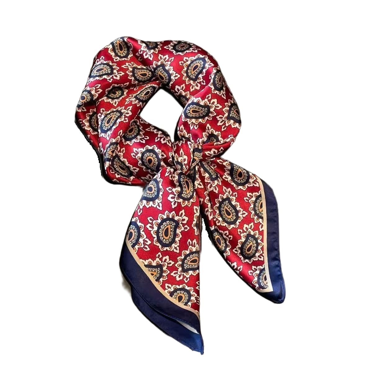 GIMIRO Kobiety 70 x 70 cm szalik symulowany jedwabny kwiaty szalik krawat pepitka bandana
