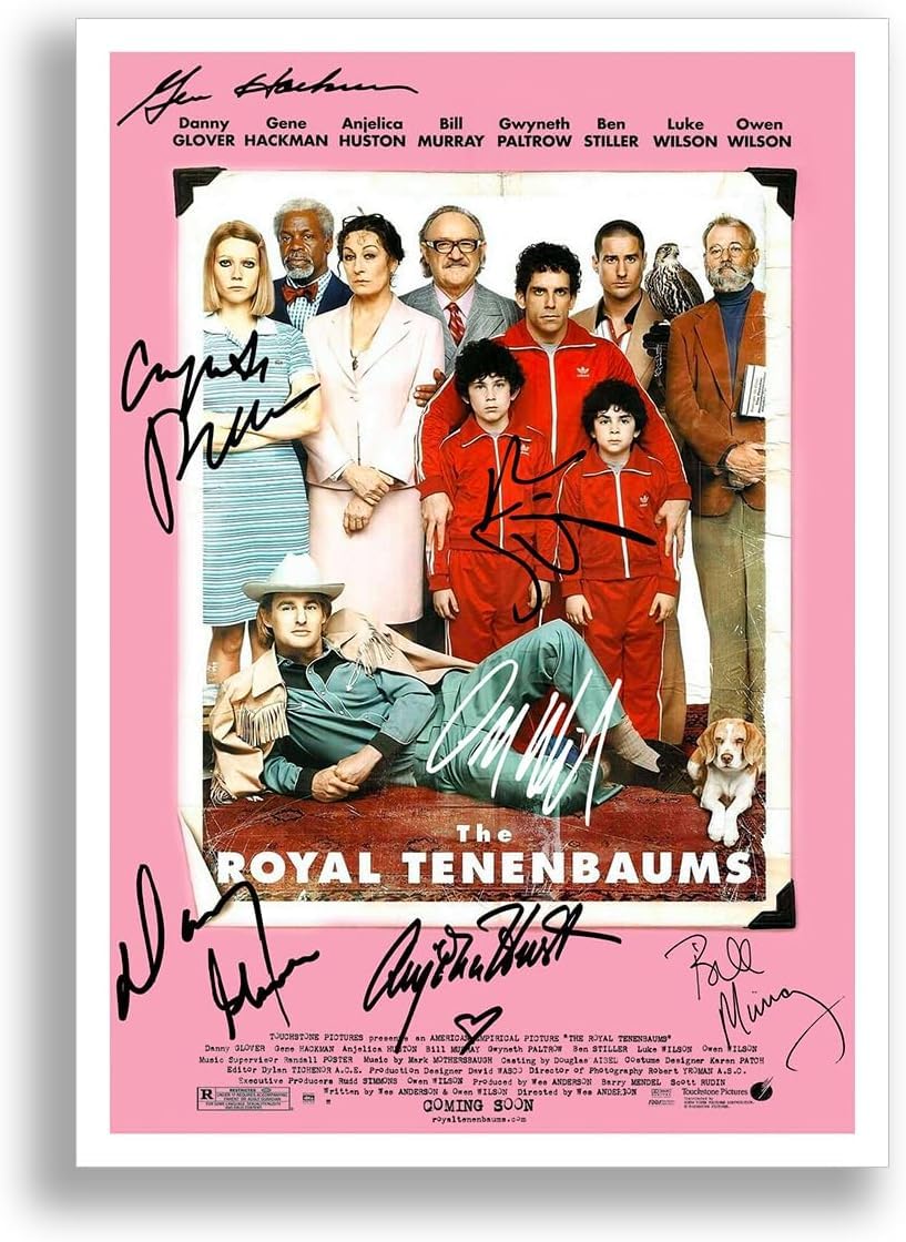 Mounted Gifts Black The Royal Tenenbaums Cast Signed A4 Poster Photo Print Framed Autograph Gift Wes Anderson Movie Film (A3 Poster Only)