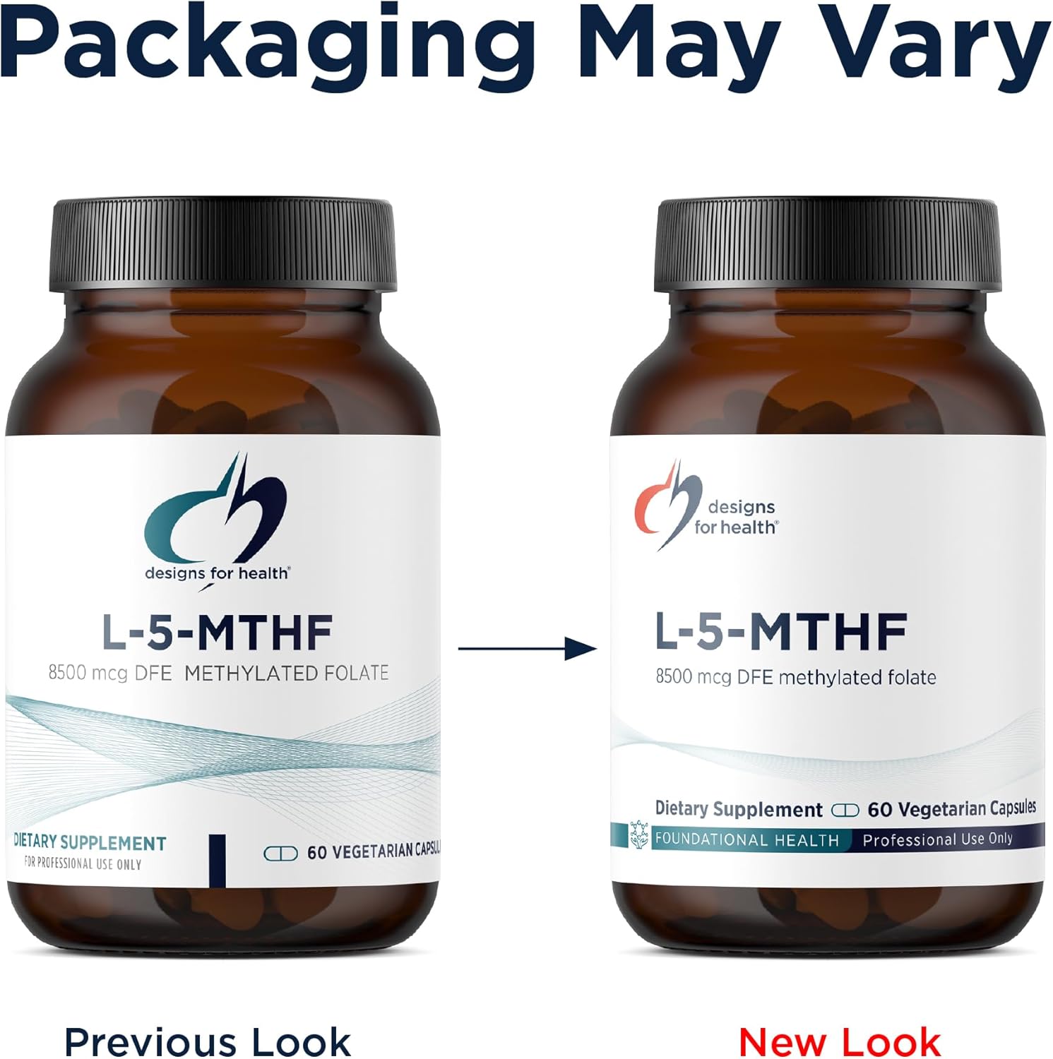 Designs for Health L 5-MTHF - Quatrefolic L Methylfolate Supplement 5mg (8500 DFE) - Methylated Folate Supplement for Women & Men - Supports Methylation - Non-GMO, Gluten Free (60 Capsules) - Image 4