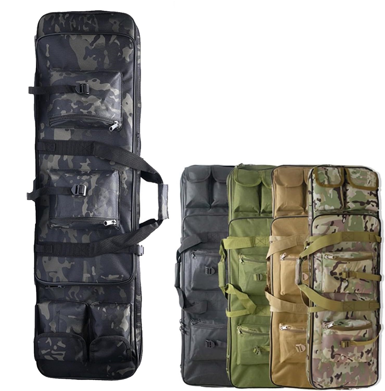 Fusil A Pompe Sac A Dos Fusil Housse Transport Airsoft Housse De Transport pour Fusils À Air Fusils De Chasse,Chasse Rembourée Sac Oxford Stockage Et Transport Etuis Souple pour Carabine C,117CM