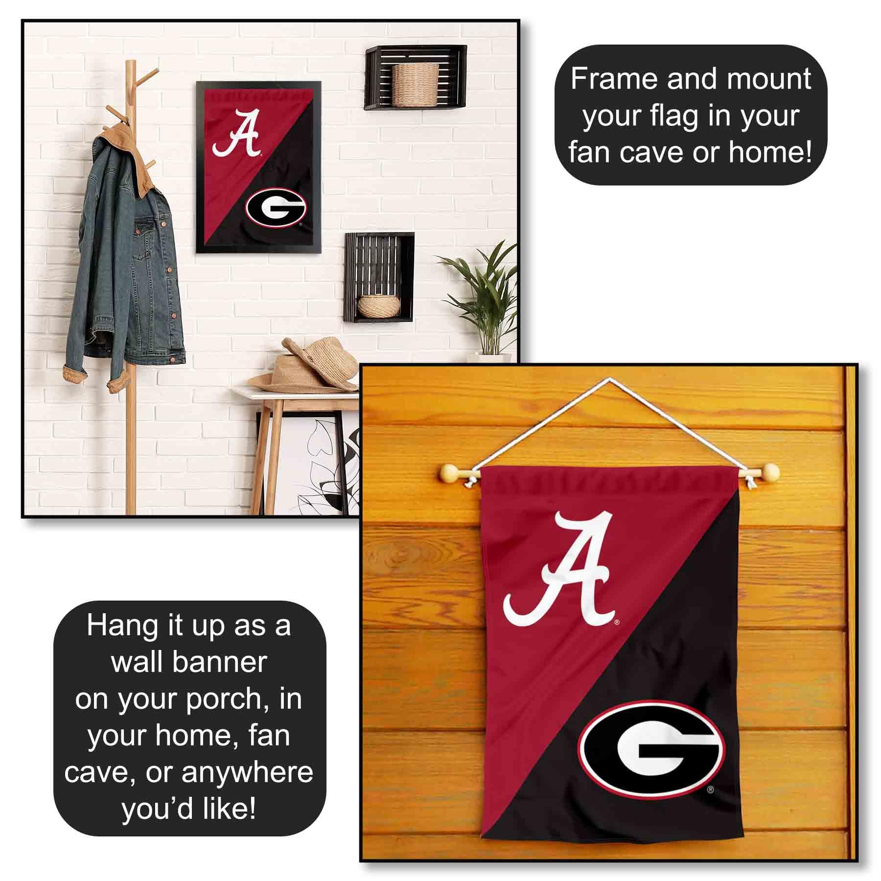 Florida Vs. Florida State House Divided Flag - NCAA Officially Licensed 3x5 Foot Polyester - View #2