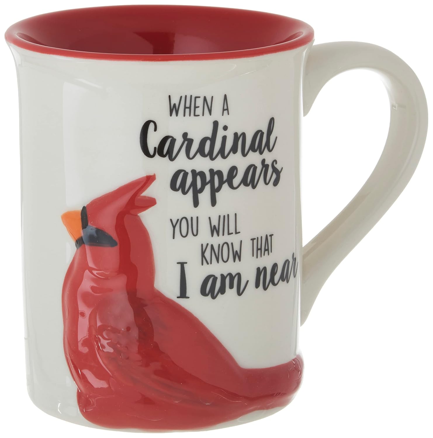Enesco Our Name is Mud Bereavement Comforting Cardinal Always Near Sculpted Coffee Mug 16 Ounce Multicolor