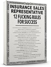 Personalized Name Insurance Sales Representative Poster Wall Art - 12 Rules for Success Canvas, Insurance Sales Representative Canvas Print for Office Decoration 26AZ1256