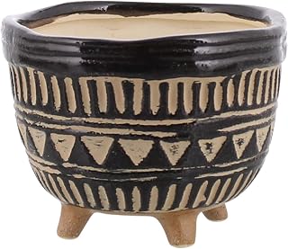 HomArt 3385-26 Apache - Cuenco pequeño de cerámica, color negro y natural