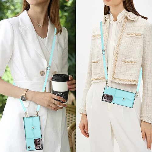 Miniatura 6 de Funda para Samsung Galaxy Note 20 de 6.7 pulgadas, bandolera con correa de hombro, funda protectora de moda para Galaxy Note 20 (oro rosa)