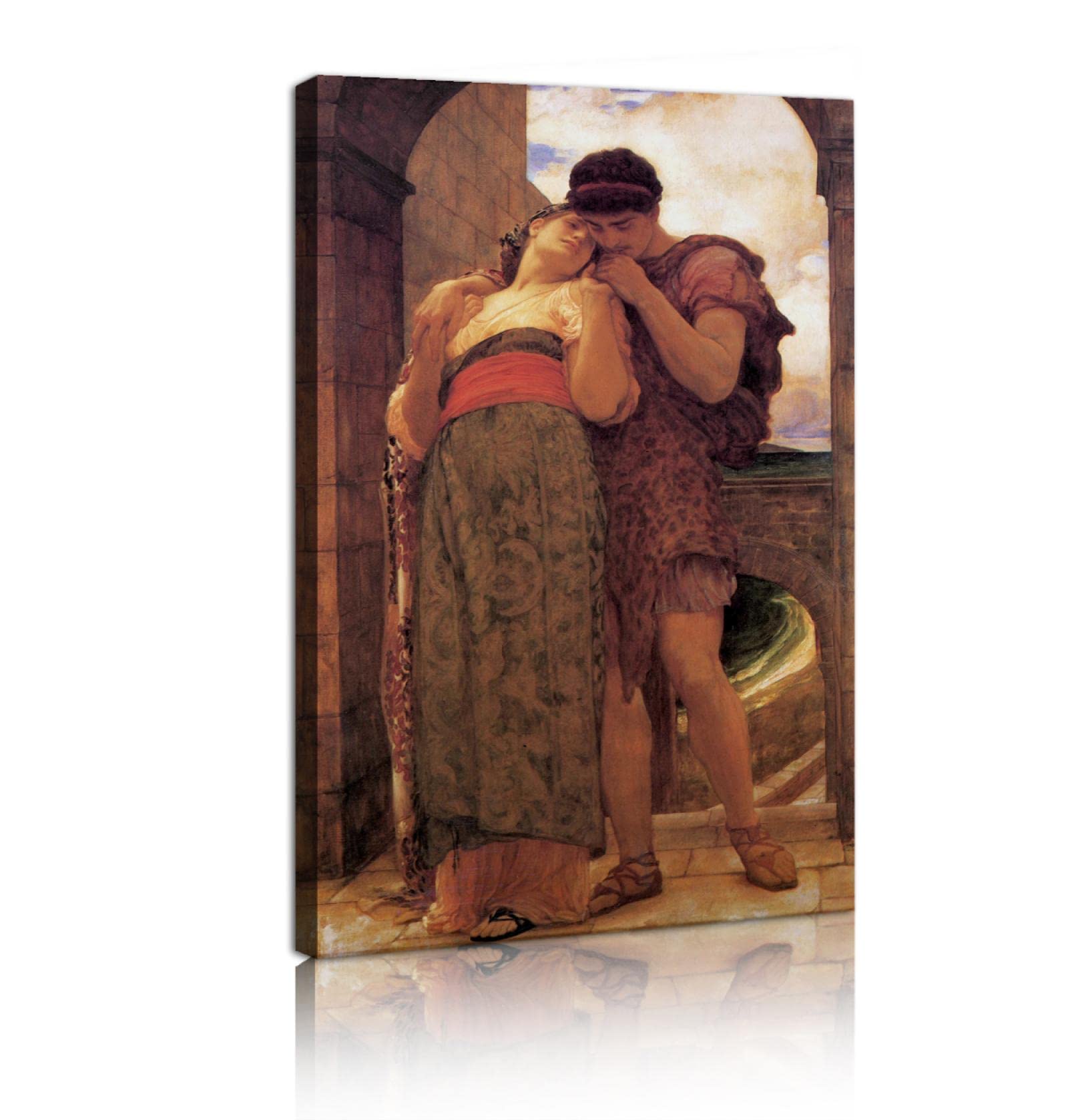 Duża sztuka ścienna druk na płótnie Frederic Leighton słynne obrazy ślub 1882 wydruki na płótnie i plakaty do salonu dekoracja domu 60 x 100 cm rama wewnętrzna