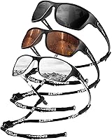 Vista 15 de KALIYADI Gafas de sol polarizadas para hombre, gafas de sol deportivas para conducir, ciclismo, pesca, con protección UV