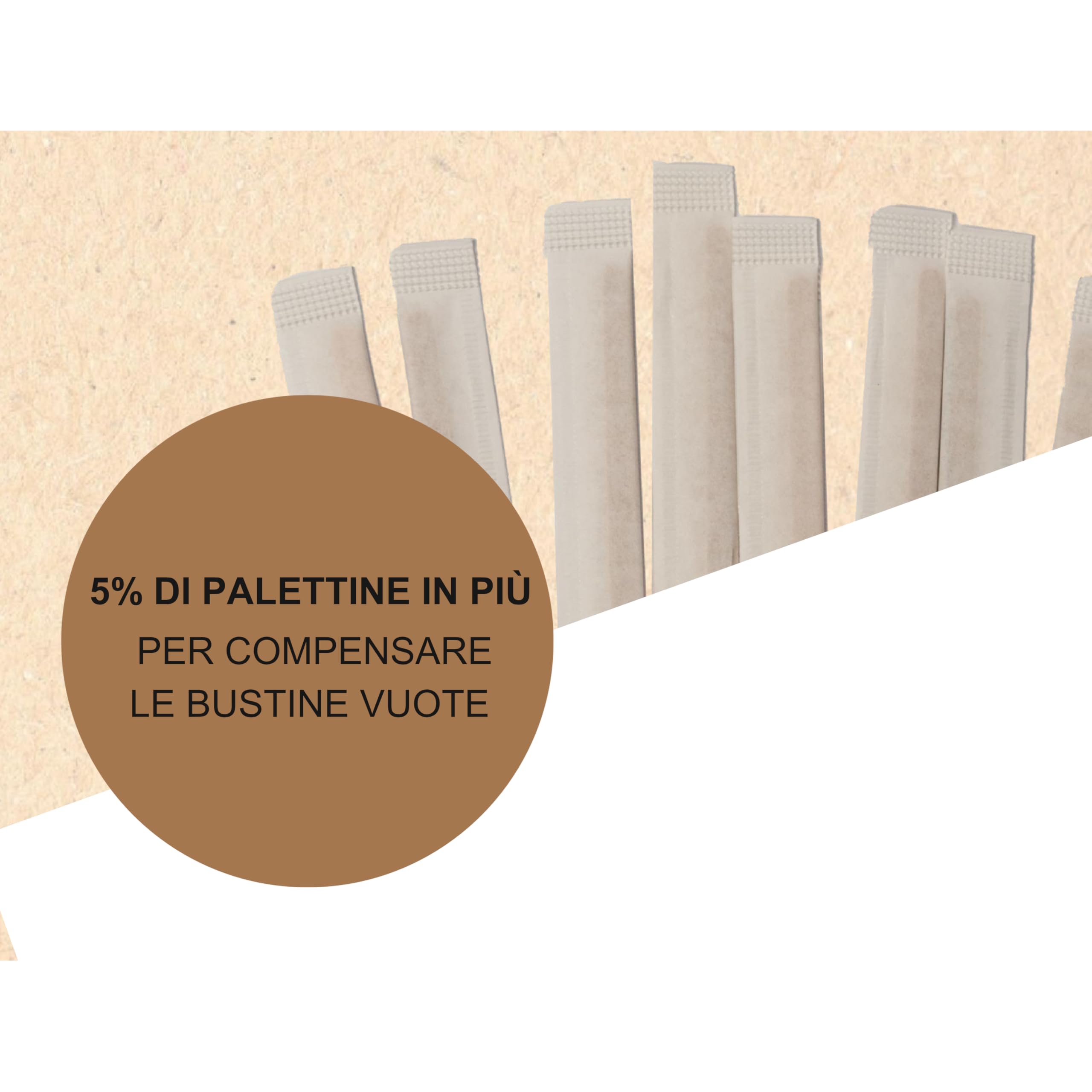BIOVIRA 500 Pezzi Palette Caffe Monouso Legno Betulla 90x5x1,3 mm Made in Italy