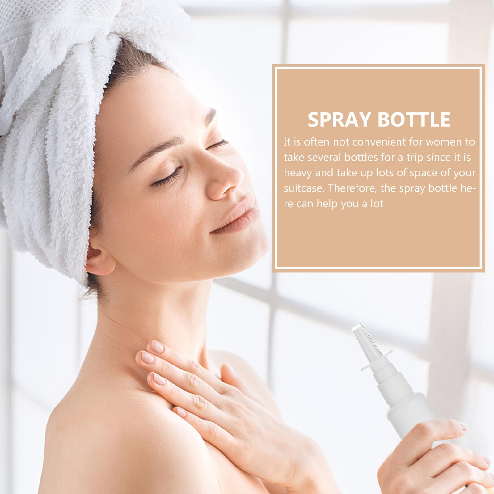 Sprühflasche 50ml Pe Weiß Nachfüllbar mit Schutzkappe