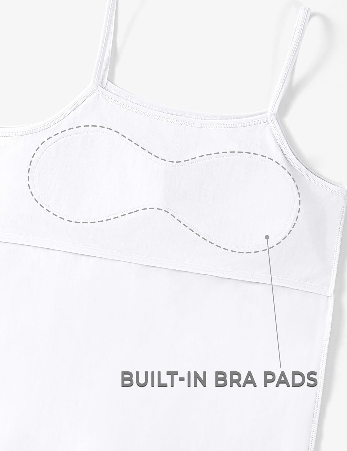 BOOPH Girls Camisole Undershirts Kids Tank Tops Training Bra Cotton Basic Cami for Teen Girl 9-14Y - Image 4