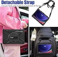 Vista 6 de BRAECNstock for Samsung Galaxy Tab S10 Lite/ S10 FE/ S9 FE/ S9/ S8/ S7 5G Case 10.9"/11", Shockproof Protective Case with Pencil Holder, 360° Correa