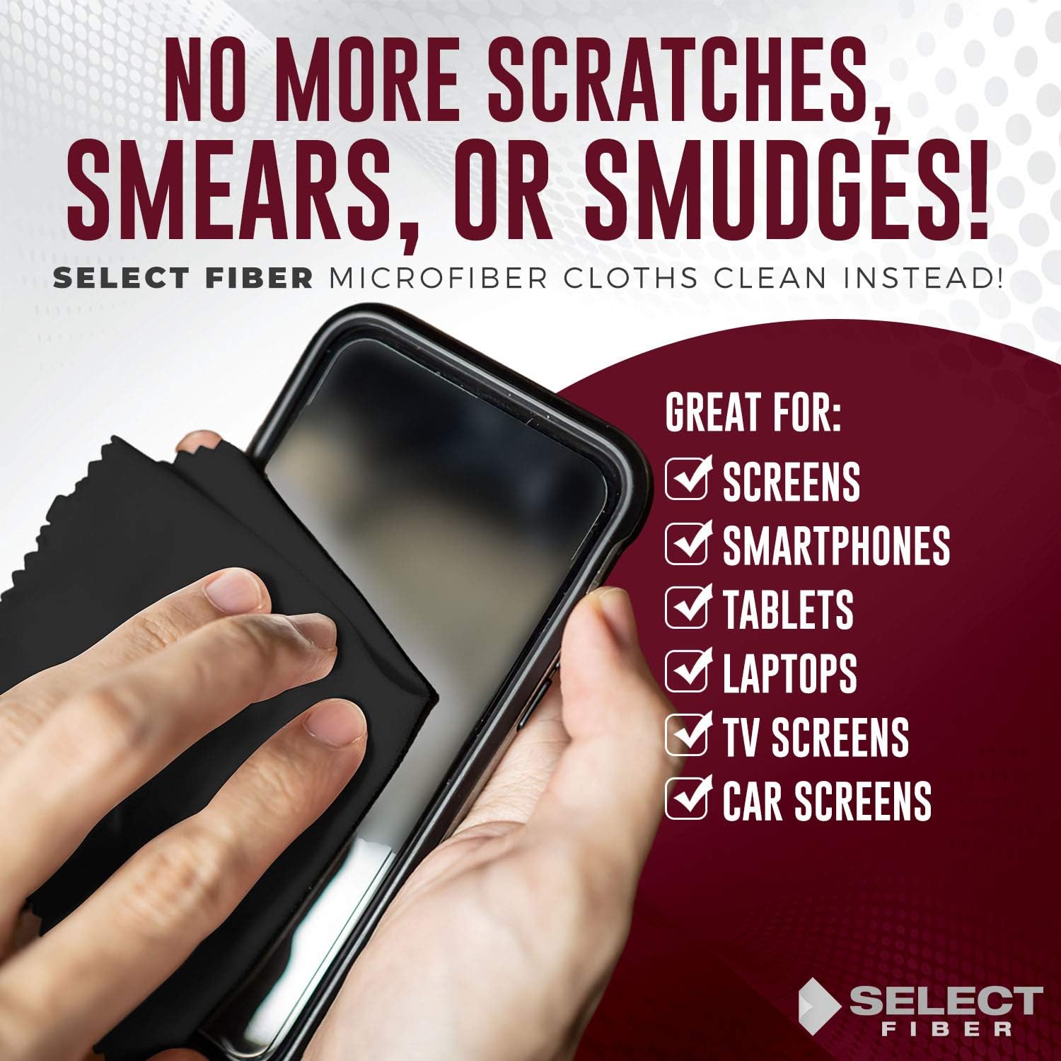 Microfiber Cloth Wipes to Clean Eyeglasses, Screens & Jewelry | Pack of 6 Lens Wipes | Nano-Fiber Threading Picks Up Every Particle | Reusable Cleaning Cloth - Chemical Free : Everything Else