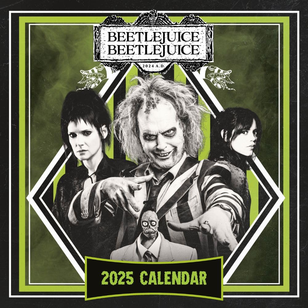 Official Beetlejuice 2 Movie Square Calendar 2025