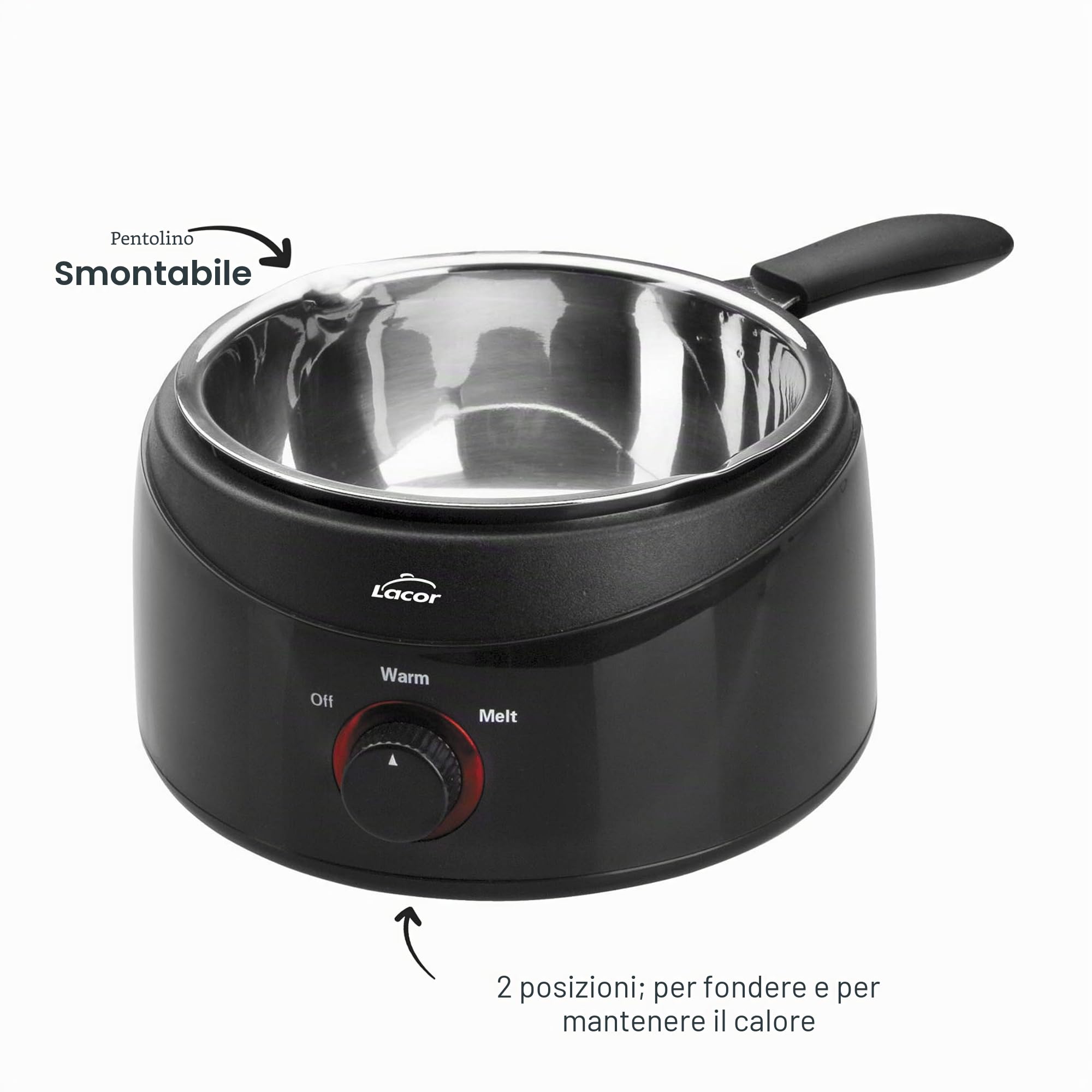 Lacor 69317- Bagnomaria Cioccolato 70 W