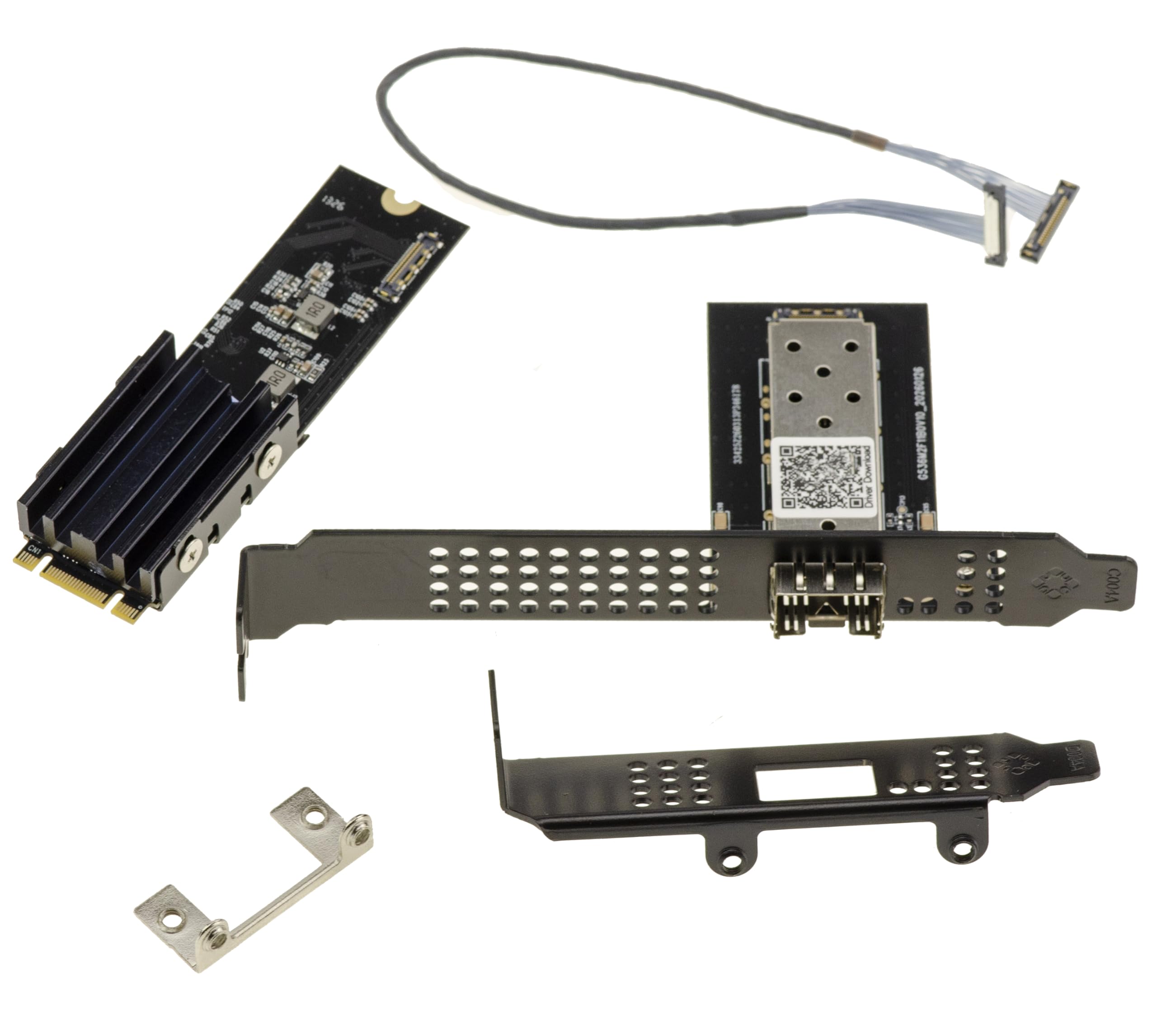 KALEA-INFORMATIQUE Scheda di rete M2 B+M Key SFP+ 10G PCIe 3.0 x2 RTL8127ATF | Chipset a basso consumo, riscaldatore molto basso, adatto per installazioni poco ventilate
