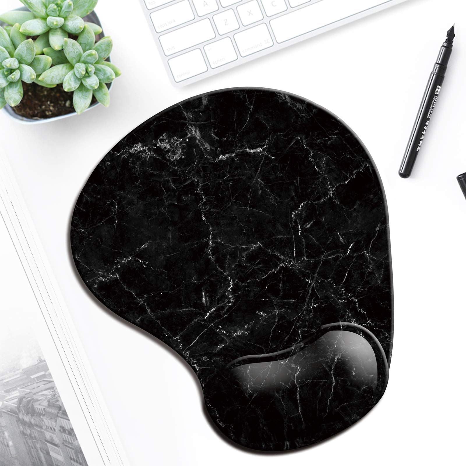 Tappetino Mouse Ergonomico Con Gel - Poggiapolsi Antiscivolo, Impermeabile E Con Citazione Ispiratrice - Foto 9