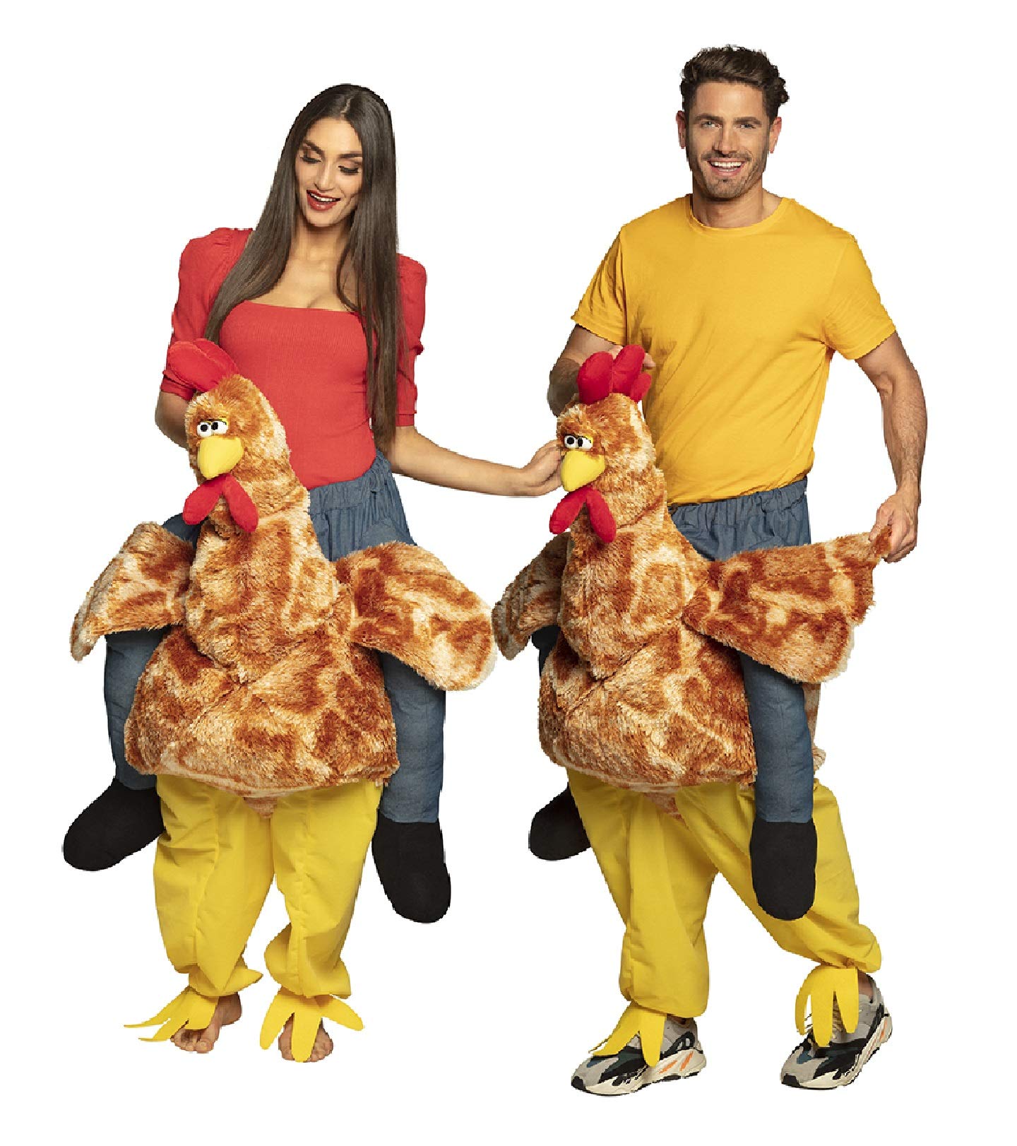 B88087-L-XL beige-gelb Huhn Carry ME Huckepack trag Mich Kostüm Gr.L-XL