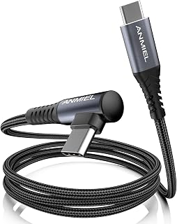 ANMIEL USB C to USB C Cable 2M Right Angle Type C to Type C Cable 60W Fast Charging Cable Charger Compatible With Samsung S21 S20 Note 20 Ultra,iPad Pro 12.9 Air Mini Macbook Air
