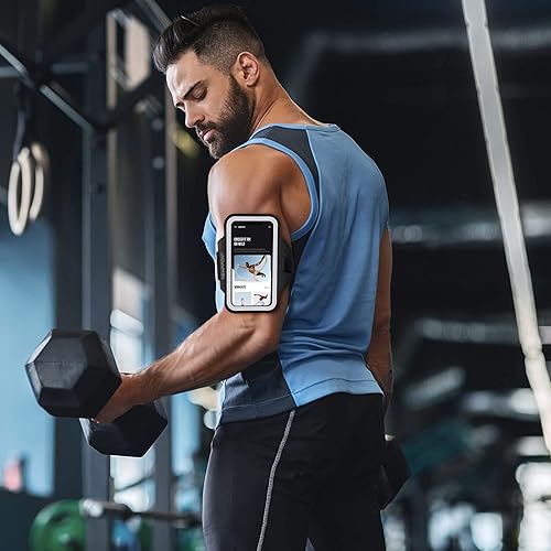 Miniatura 7 de Newppon Brazalete para correr para teléfono celular con funda para Airpods Pro Max Plus Mini SE (14131211XXSXR87) Galaxy Ultra Plus Edge Note