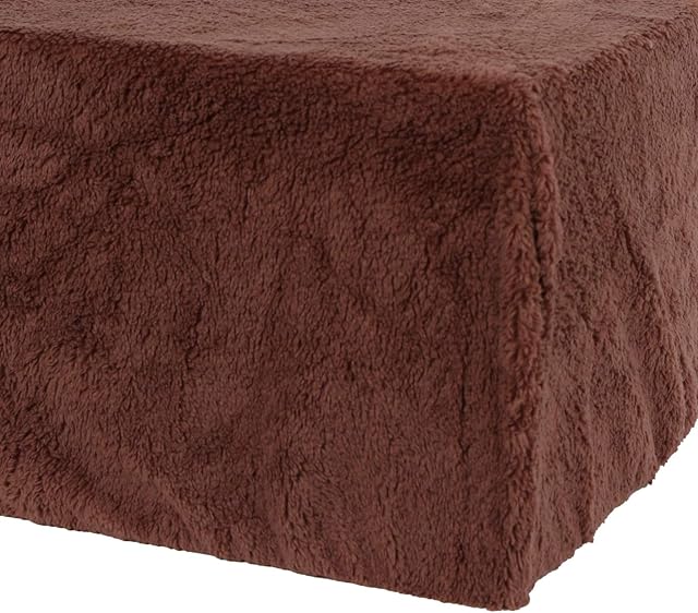 E4Emporium Luxurious Teddy Fleece Fitted Sheet - Fluffy Thermal Super Soft Warm and Cosy (4 Feet Matching Fitted sheet, chocolate)