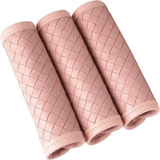 Luggage Handle Wraps -Suitcase Handle Wraps Travel Bag Handle Covers Suitcase Identifier Luggage Makers Covers(3Pcs-Pale Pink)