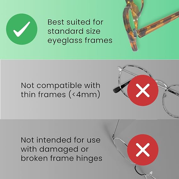 Eyeglass Temple Tighteners | 10 Pieces (5 Pairs) | Black