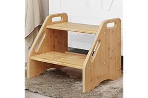 AMBIRD Wooden Step Stools for Adults, 300 lbs Capacity