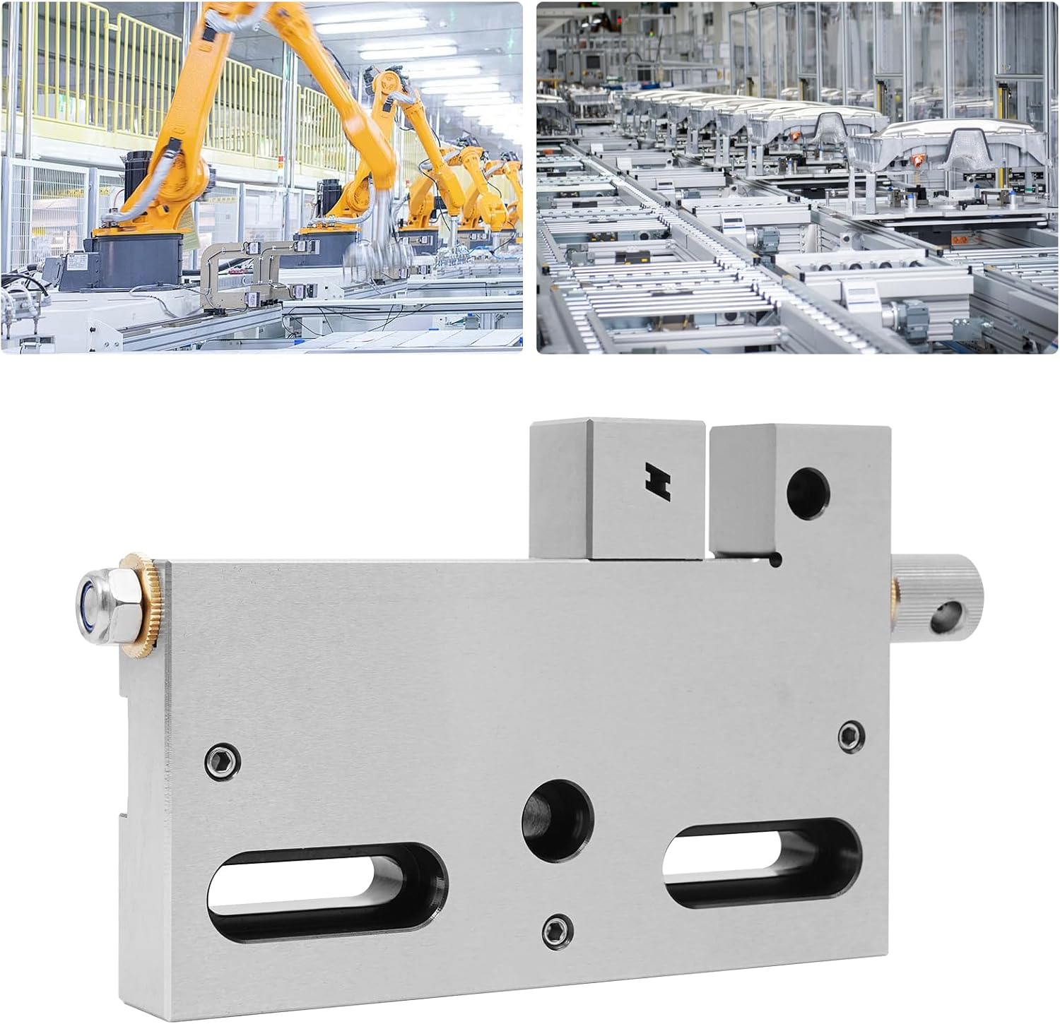 5.9" X 4.1" Wire Cut EDM Vise High Precision Clamping Vise Stainless Steel Clamping Jaw with Storage Box for Manual EDM Wire Cutting and Wire Cutting Machines 0-3.94" Stroke